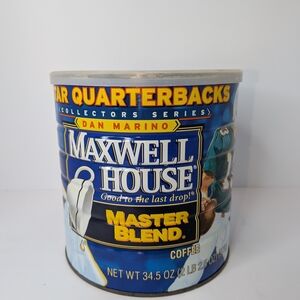 Vintage Maxwell House Coffee Can Dan Marino #13 Star Quarterback Football Empty